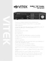Vitek SAGA "XL" Series User Manual preview