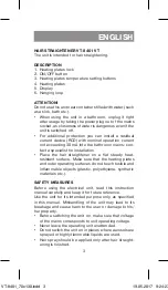 Preview for 3 page of Vitek VT-8401 VT Manual Instruction