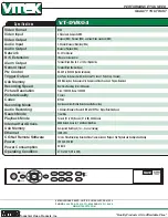 Preview for 2 page of Vitek VT-DVR04 Specifications