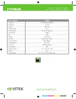 Preview for 2 page of Vitek VT-PIRC2H Specifications