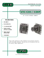 Предварительный просмотр 1 страницы Vitek VTC-C01 Specifications