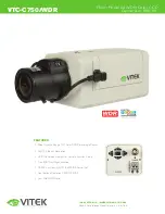 Предварительный просмотр 1 страницы Vitek VTC-C750WDR Datasheet