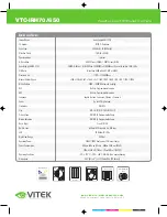 Preview for 2 page of Vitek VTC-IRH650 Specifications