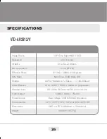 Preview for 26 page of Vitek VTD-A2812/VB Instruction Manual & Mounting Template