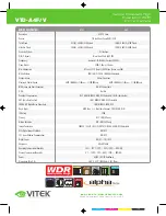 Preview for 2 page of Vitek VTD-A4F Specifications