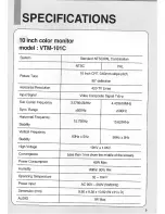 Предварительный просмотр 9 страницы Vitek VTM-101C User Manual