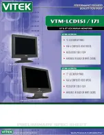 Предварительный просмотр 1 страницы Vitek VTM-LCD151 Brochure