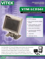 Предварительный просмотр 1 страницы Vitek VTM-LCD561 Specifications