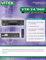 Vitek VTR-24/960 Specifications preview