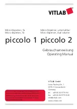 Preview for 1 page of Vitlab piccolo 1 Operating Manual