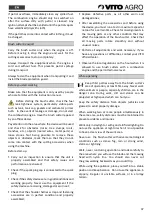 Предварительный просмотр 37 страницы Vito Agro VIR52B Instruction Manual