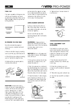 Preview for 35 page of VITO PRO-POWER 3 kva Instruction Manual