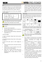 Preview for 47 page of VITO PRO-POWER VIGI2000 Instruction Manual