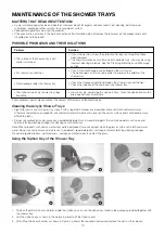 Preview for 10 page of VITRA ACRYLIC SHOWER TRAYS Installation And User Manual