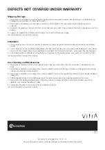 Preview for 11 page of VITRA ACRYLIC SHOWER TRAYS Installation And User Manual