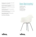 VITRA Eames Plastic Armchair Instructions For Use Manual preview