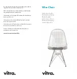 VITRA Wire Chair Instructions For Use Manual preview