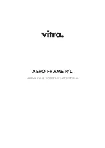 Предварительный просмотр 1 страницы VITRA Xero Frame L Assembly And Operating Instructions Manual