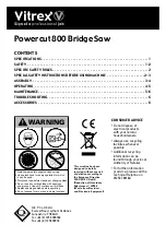 Preview for 2 page of Vitrex Powercut 800 Manual