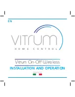 Vitrum On-Off Wireless Installation And Operation Manual preview