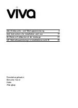 Preview for 1 page of Viva VVA61E150 Instructions For Installation And Use Manual