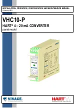 Vivace HART VHC10-P Installation, Operation, Configuration And Maintenance Manual предпросмотр