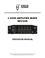 Vivaldi MZ4120S Operation Manual preview