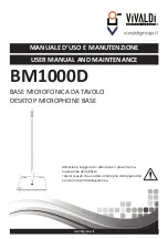 Vivaldi Ulisse BM1000D User Manual And Maintenance preview