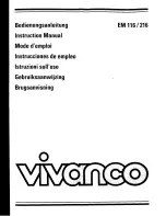 Предварительный просмотр 1 страницы Vivanco EM 116 Instruction Manual