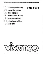 Preview for 1 page of Vivanco FMS 9080 Instruction Manual