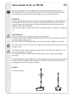 Предварительный просмотр 3 страницы Vivanco TVA 100 Operating Instructions Manual