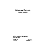 Vivanco URTSRF-103 - CODE BOOK Manual preview