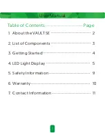 Preview for 3 page of Vivant VAULT SE User Manual