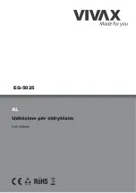 Предварительный просмотр 33 страницы Vivax EG-5025 User Manual