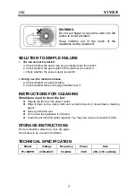 Preview for 48 page of Vivax FT-10WPR Instruction Manual