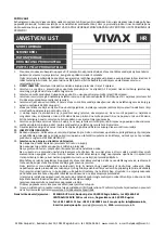 Preview for 201 page of Vivax HPS-120HM155AERI/I1s User Manual