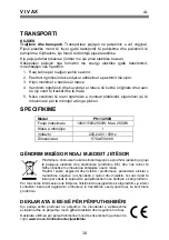 Предварительный просмотр 41 страницы Vivax OH-13250S User Manual