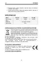 Предварительный просмотр 10 страницы Vivax PH-1501 User Manual