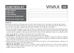 Предварительный просмотр 190 страницы Vivax TPC-705 Instruction Manual