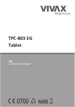 Предварительный просмотр 103 страницы Vivax TPC-803 3G Instruction Manual