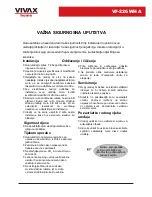 Preview for 15 page of Vivax VF-226 WH A User Manual