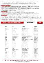 Предварительный просмотр 107 страницы Vivax VS-110 User Manual