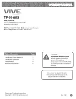 Vive Comfort TP-N-605 Operating Manual preview