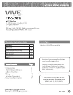 Vive Comfort TP-S-701i Installation Instructions Manual preview