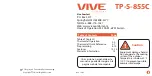 Предварительный просмотр 2 страницы Vive Comfort TP-S-855C Operation Manual