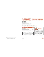 Preview for 2 page of Vive TP-N-631W Operation Manual