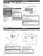 Preview for 1 page of Vive TP-S-855CR Installation Manual