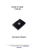 Vivid VTB-101 Operation Manual предпросмотр