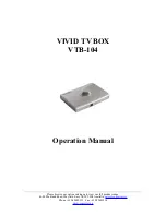 Vivid VTB-104 Operating Manual preview