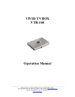 Preview for 1 page of Vivid VTB-104 Operating Manual